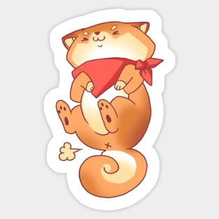 Rude Shiba Dog 6 - Tiny Farts Sticker